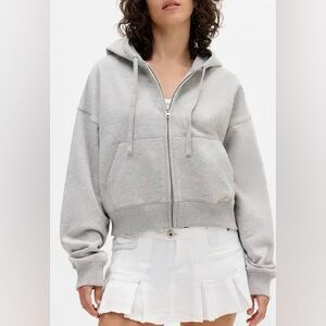 BGD Urban Outfitters Light Gray Zip-Up Hoodie